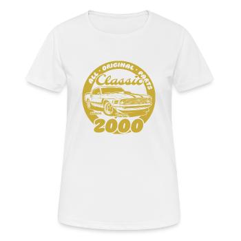 25. Geburtstag - Klassiker Musclecar 06/2000 - Frauen T-Shirt atmungsaktiv - Weiß - Vorne - AI Model Female 172 dark (172cm)
