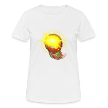 Flash de lumière néon balle flash art abstrait - T-shirt respirant Femme - blanc - Devant - AI Model Female 172 dark (172cm)