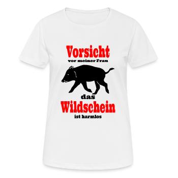 Jagen Wildschwein Wildsau Eber Jagd Schweine Jagen - Frauen T-Shirt atmungsaktiv - Weiß - Vorne - AI Model Female 172 dark (172cm)