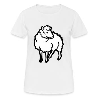 Sheep Aue Wool Agriculture Gift Funny - Women's Breathable T-Shirt - white - Front - AI Model Female 172 dark (172cm)