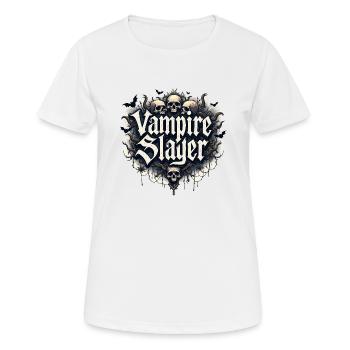Vampirjäger - Ammazzavampiri - Frauen T-Shirt atmungsaktiv - Weiß - Vorne - AI Model Female 172 dark (172cm)
