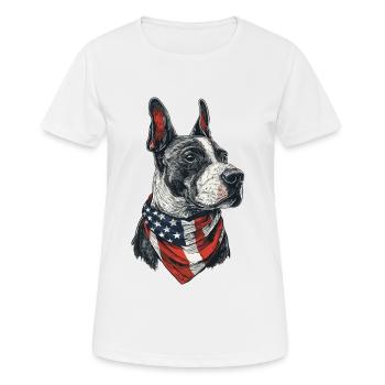 Bullterrier - Frauen T-Shirt atmungsaktiv - Weiß - Vorne - AI Model Female 172 dark (172cm)