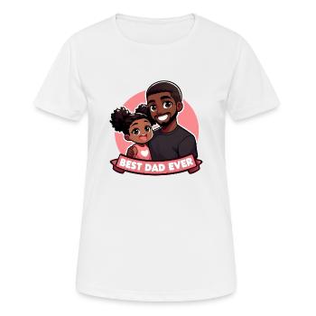 Father's Day - A black father and his daughter - Women's Breathable T-Shirt - white - Front - AI Model Female 172 dark (172cm)