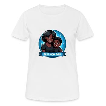 Muttertag - Eine Mutter und ihr Sohn - Frauen T-Shirt atmungsaktiv - Weiß - Vorne - AI Model Female 172 dark (172cm)