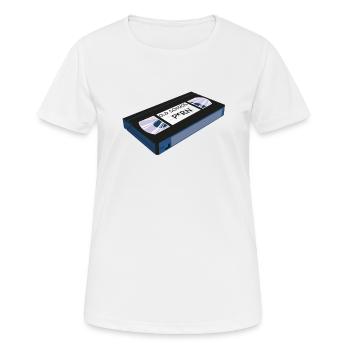 OLD SCHOOL P*RN vhs - T-shirt respirant Femme - blanc - Devant - AI Model Female 172 dark (172cm)