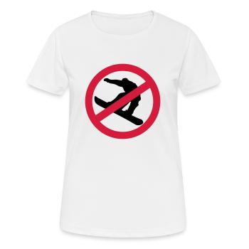 Anti Snowboard - Frauen T-Shirt atmungsaktiv - Weiß - Vorne - AI Model Female 172 dark (172cm)