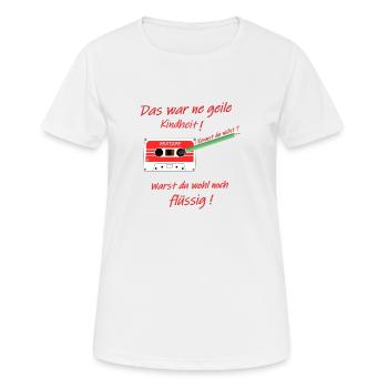 geile Kindheit - Frauen T-Shirt atmungsaktiv - Weiß - Vorne - AI Model Female 172 dark (172cm)