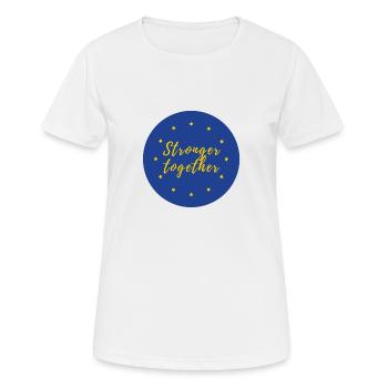Europe Europe Flag EU Brexit € Star Gold - Women's Breathable T-Shirt - white - Front - AI Model Female 172 dark (172cm)
