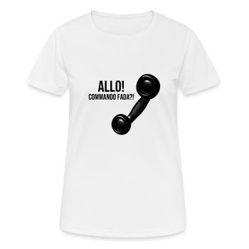 Allo! Commando Fada?! - T-shirt respirant Femme - blanc - Devant - AI Model Female 172 dark (172cm)
