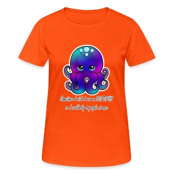 Octopus - Women's Breathable T-Shirt - neon orange - Front - AI Model Female 172 dark (172cm)