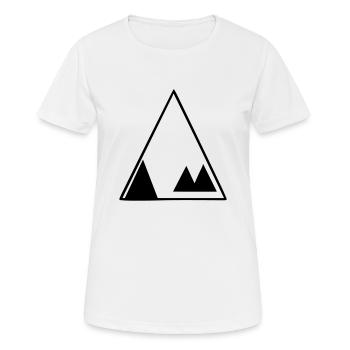 tente de camping - T-shirt respirant Femme - blanc - Devant - AI Model Female 172 dark (172cm)