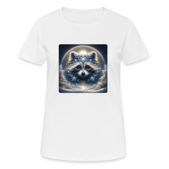 Racoon in Frost - Frauen T-Shirt atmungsaktiv - Weiß - Vorne - AI Model Female 172 dark (172cm)
