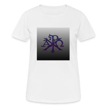 Alpha und Omega - Frauen T-Shirt atmungsaktiv - Weiß - Vorne - AI Model Female 172 dark (172cm)