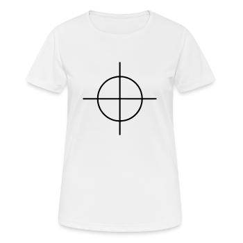 Fadenkreuz - Frauen T-Shirt atmungsaktiv - Weiß - Vorne - AI Model Female 172 dark (172cm)