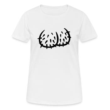 Penis - T-shirt respirant Femme - blanc - Devant - AI Model Female 172 dark (172cm)