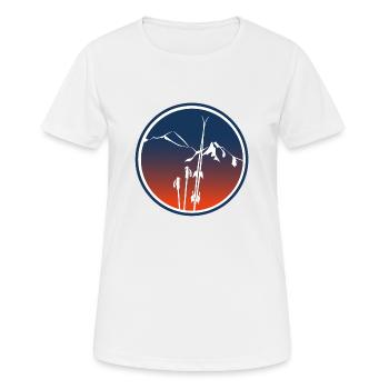 montagne alpes ski leewarddesign - T-shirt respirant Femme - blanc - Devant - AI Model Female 172 dark (172cm)