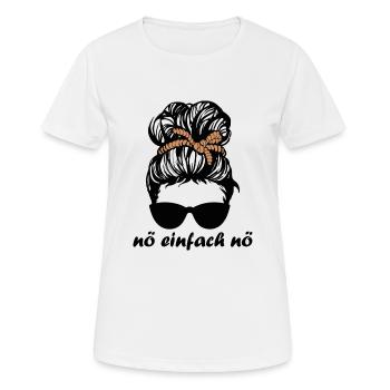 Diva Haare nö einfach nö - Frauen T-Shirt atmungsaktiv - Weiß - Vorne - AI Model Female 172 dark (172cm)
