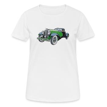Dürsenberger Flitzer 1931 - Frauen T-Shirt atmungsaktiv - Weiß - Vorne - AI Model Female 172 dark (172cm)