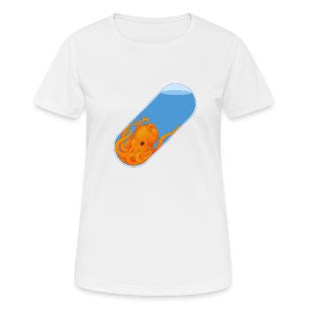 Pilule de pieuvre - T-shirt respirant Femme - blanc - Devant - AI Model Female 172 dark (172cm)