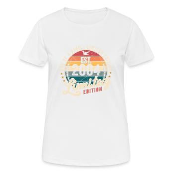 Geburtstagsgeschenk 2004 Jahrgang 2004 Retro 2004 - Frauen T-Shirt atmungsaktiv - Weiß - Vorne - AI Model Female 172 dark (172cm)