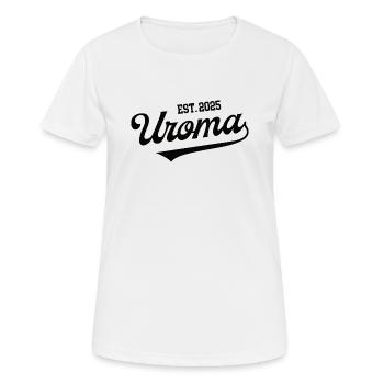 Uroma est 2025 Urgroßmutter in 24 Uromas Großoma - Frauen T-Shirt atmungsaktiv - Weiß - Vorne - AI Model Female 172 dark (172cm)