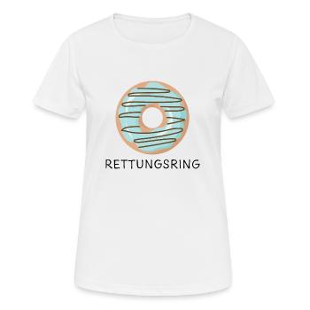 Donut Rettungsring sw - Frauen T-Shirt atmungsaktiv - Weiß - Vorne - AI Model Female 172 dark (172cm)