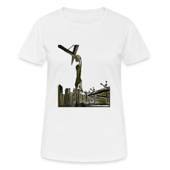 basket ball lover psd3 - Frauen T-Shirt atmungsaktiv - Weiß - Vorne - AI Model Female 172 dark (172cm)