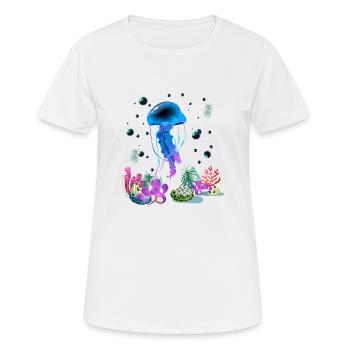 Vacation sea summer marine animals - Women's Breathable T-Shirt - white - Front - AI Model Female 172 dark (172cm)