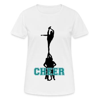 Cheerleading, Cheer - T-shirt respirant Femme - blanc - Devant - AI Model Female 172 dark (172cm)