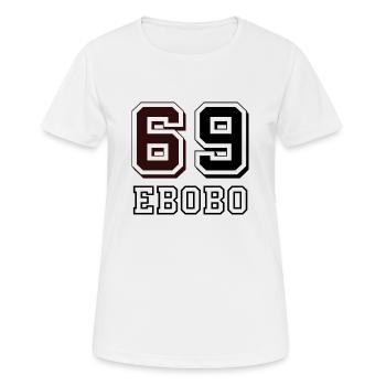 69 EBOBO Highscool Sport - Frauen T-Shirt atmungsaktiv - Weiß - Vorne - AI Model Female 172 dark (172cm)