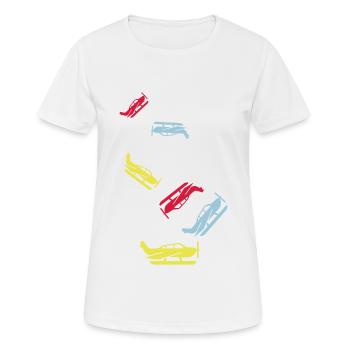 Symbole de l’avion - T-shirt respirant Femme - blanc - Devant - AI Model Female 172 dark (172cm)