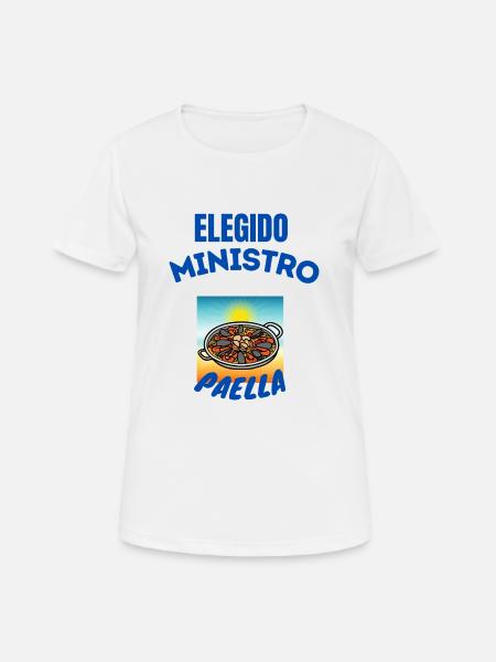 ELECTED MINISTER PAELLA - Women's Breathable T-Shirt - white