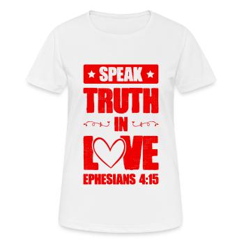 bibel liebe verse - Frauen T-Shirt atmungsaktiv - Weiß - Vorne - AI Model Female 172 dark (172cm)