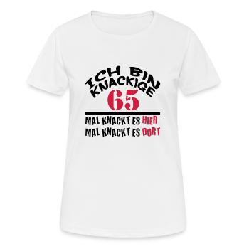 knackige_65 - T-shirt respirant Femme - blanc - Devant - AI Model Female 172 dark (172cm)