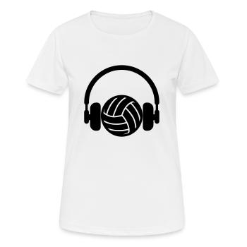 Volleyball - Volley Ball - Volley-Ball - Sport - Frauen T-Shirt atmungsaktiv - Weiß - Vorne - AI Model Female 172 dark (172cm)