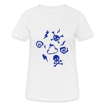 Anger flashing skull shit lightning - Women's Breathable T-Shirt - white - Front - AI Model Female 172 dark (172cm)