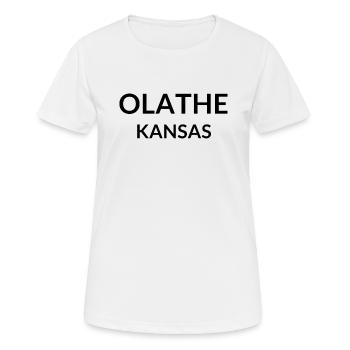Olathe Kansas USA - Frauen T-Shirt atmungsaktiv - Weiß - Vorne - AI Model Female 172 dark (172cm)