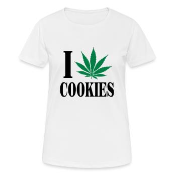 I love cookies - Frauen T-Shirt atmungsaktiv - Weiß - Vorne - AI Model Female 172 dark (172cm)