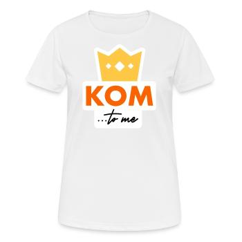 KOM zu mir - Frauen T-Shirt atmungsaktiv - Weiß - Vorne - AI Model Female 172 dark (172cm)