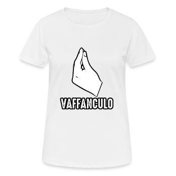 Italien Italiener Vaffanculo - Frauen T-Shirt atmungsaktiv - Weiß - Vorne - AI Model Female 172 dark (172cm)