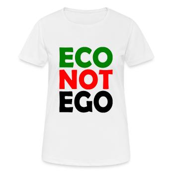 Eco not ego - T-shirt respirant Femme - blanc - Devant - AI Model Female 172 dark (172cm)