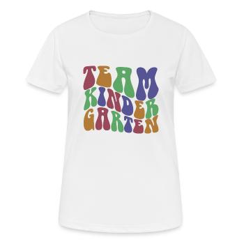 Team Kindergarten Cool Pre-K Teacher & Pupils Gift - Women's Breathable T-Shirt - white - Front - AI Model Female 172 dark (172cm)