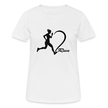 Runner Running Marathon RUN Running Shoes RunningGirl - Women's Breathable T-Shirt - white - Front - AI Model Female 172 dark (172cm)