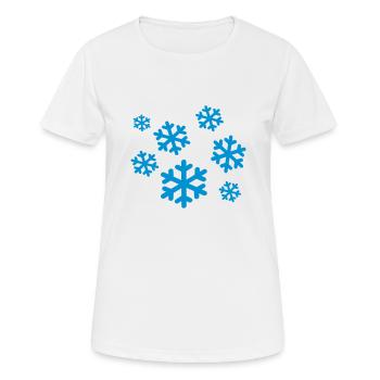Schnee - Frauen T-Shirt atmungsaktiv - Weiß - Vorne - AI Model Female 172 dark (172cm)