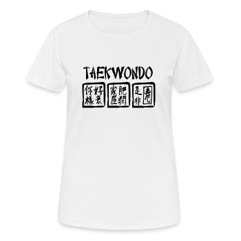 Taekwondo logo - Women's Breathable T-Shirt - white - Front - AI Model Female 172 dark (172cm)
