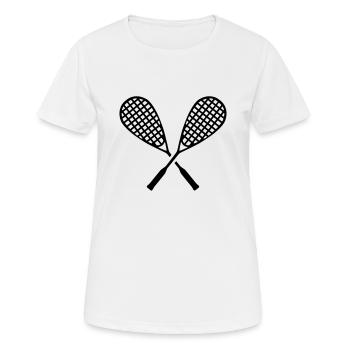 Squash - Frauen T-Shirt atmungsaktiv - Weiß - Vorne - AI Model Female 172 dark (172cm)