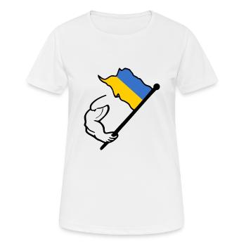 Ukraine - T-shirt respirant Femme - blanc - Devant - AI Model Female 172 dark (172cm)