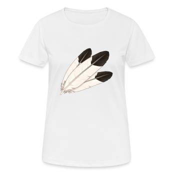 Plume d'aigle - T-shirt respirant Femme - blanc - Devant - AI Model Female 172 dark (172cm)