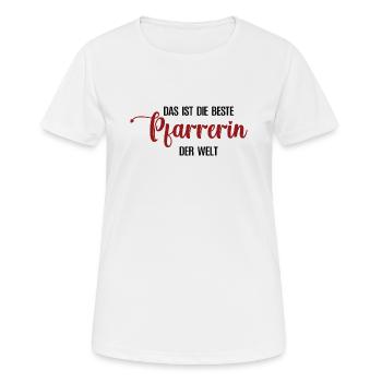 Pfarrerin Pfarrfrau Pfarrersfrau Pastorin - Frauen T-Shirt atmungsaktiv - Weiß - Vorne - AI Model Female 172 dark (172cm)