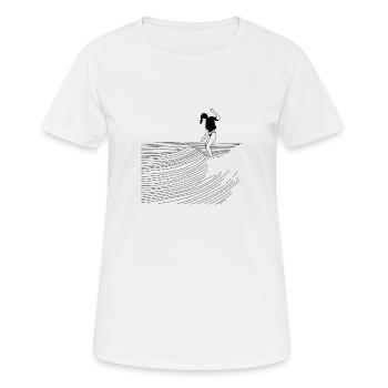 Surfen (Wellenreiten) - Frauen T-Shirt atmungsaktiv - Weiß - Vorne - AI Model Female 172 dark (172cm)
